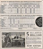 1937 NH West Roxbury - Needham - Franklin Timetable